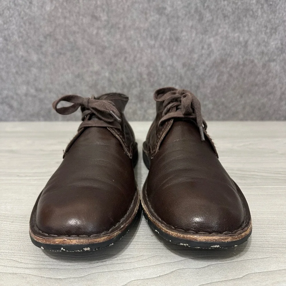 John Varvatos Chukka‎ Boots Mens 9 Brown Hipster Leather Lace Up F505K4B Q68B